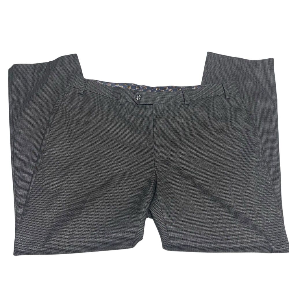Lauren Ralph Lauren Pants Men 36x30 Gray Brown Black HOUNDSTOOTH Straight Dress